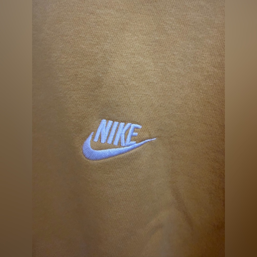 Nike Mustard Yellow Crewneck Sweatshirt with White Swoosh - Picture 3 of 5